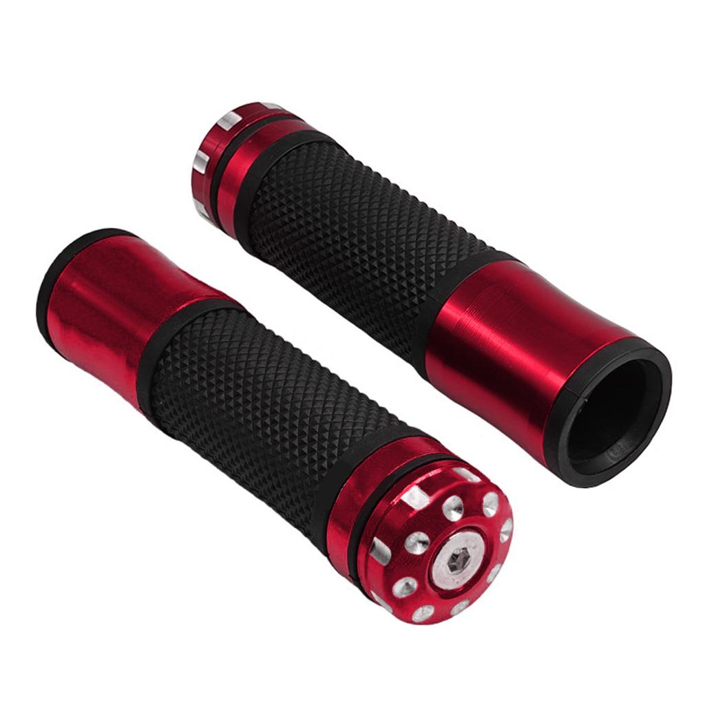 Aluminum Motorcycle Handlebar Grips With Soft Rubber Gel Hand Comfortable Suitable For 7/8" Standard Bars Enhancing Grip