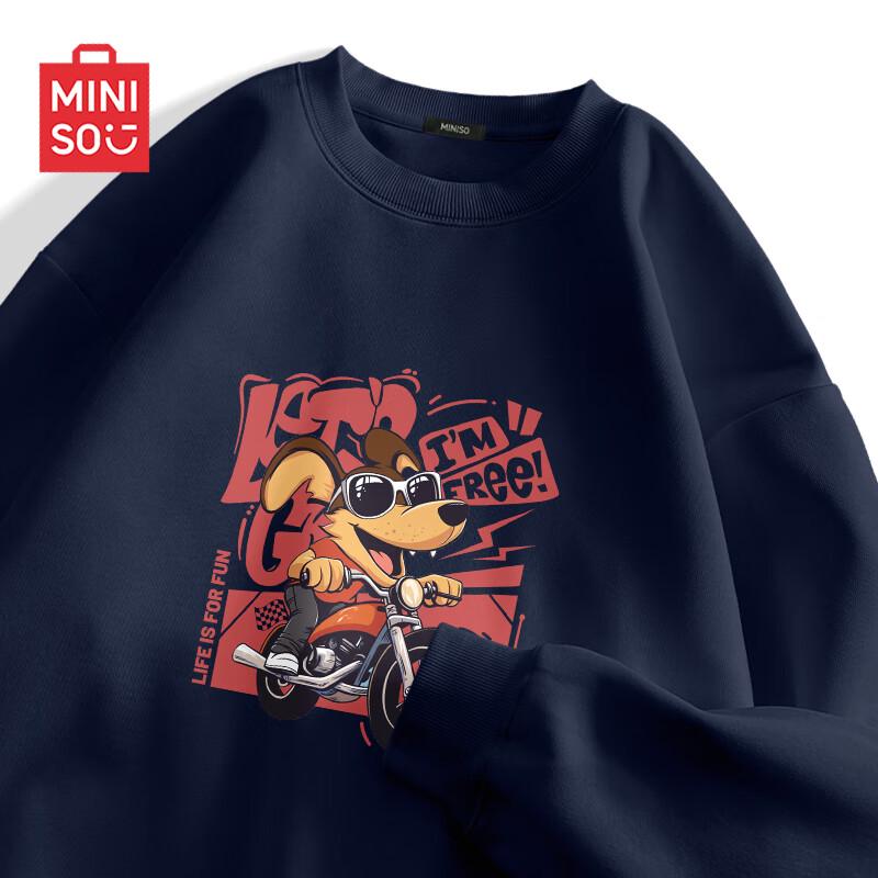 

MINISO Men s Graphic Round Neck Sweatshirt 4XL
