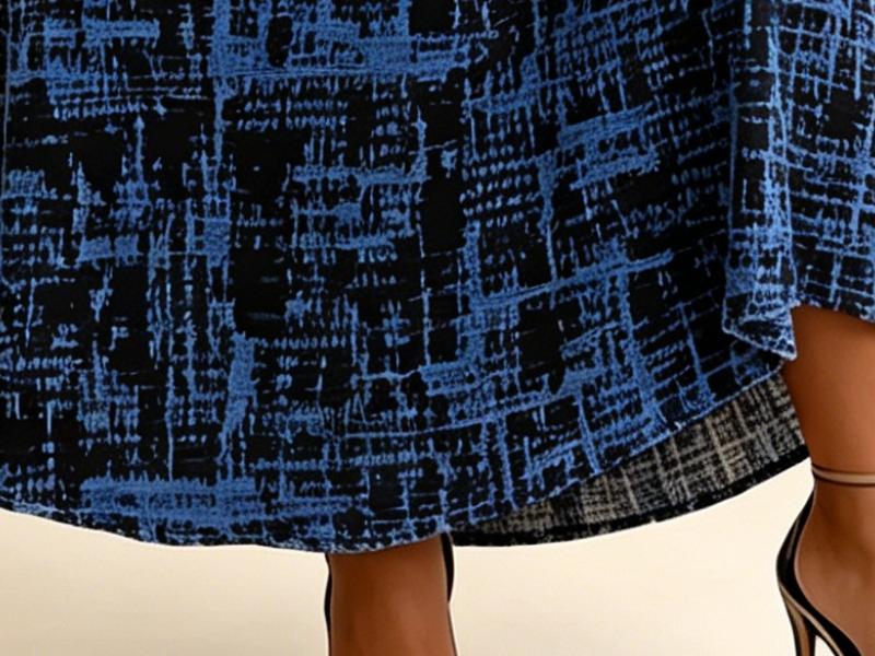 Women's Abstract Print Maxi Dress V Neck Ruffle Sleeve High Waist Elegant Summer Casual Dress