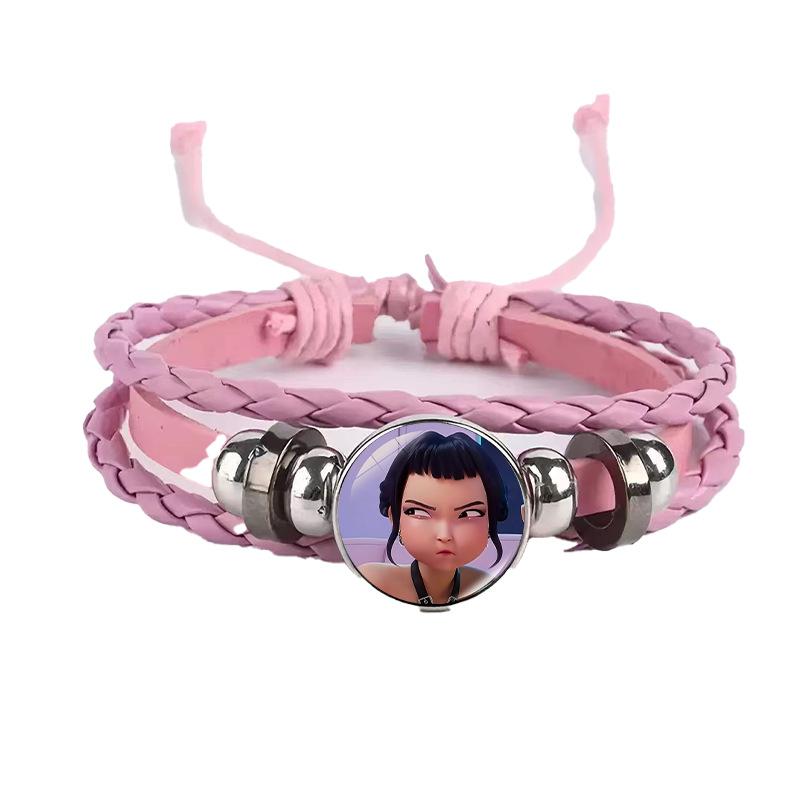 Cartoon Character Bracelet, Alloy Charm Adjustable 18+6cm Chain, Unisex Fashion Jewelry Gift for Daily Wear