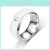 Smart Ring Stainless Steel With Rhinestone Decoration For Men And Women