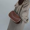 Retro Color-blocked Saddle Bag, Single Shoulder Bag, Wide Shoulder Strap Crossbody Bag, Pillow Bag Casually