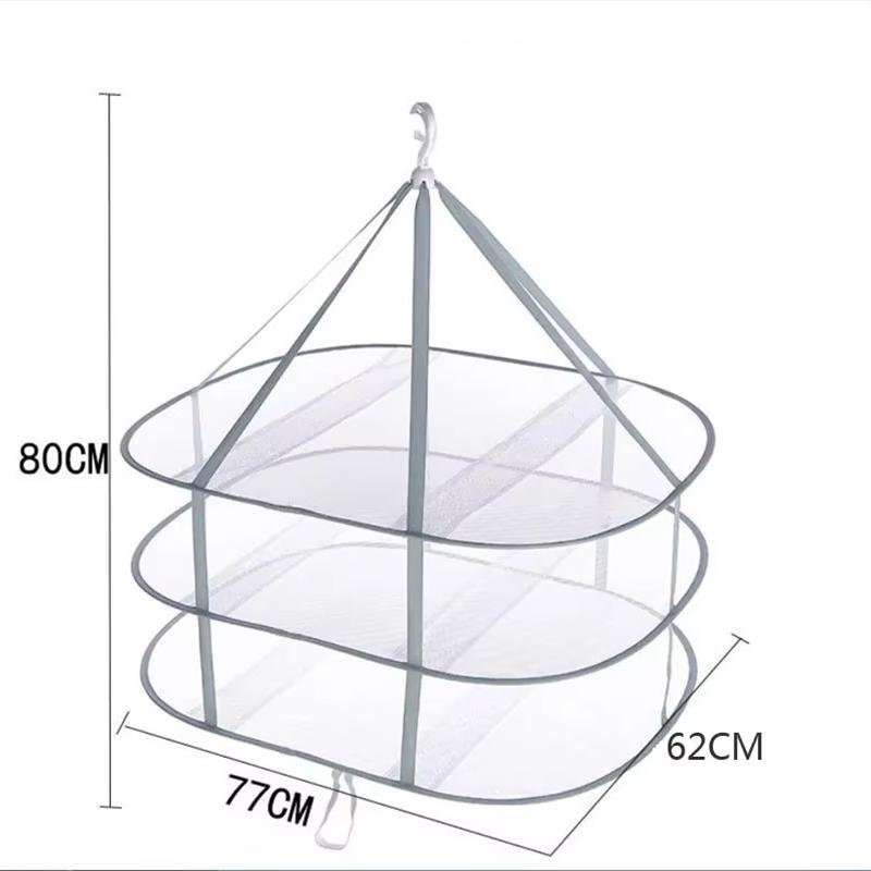Household Clothes Drying Net Large Three-Layer Sweater Socks Hats Drying Net Multi Functional Clothes Drying Net Pocket Durable