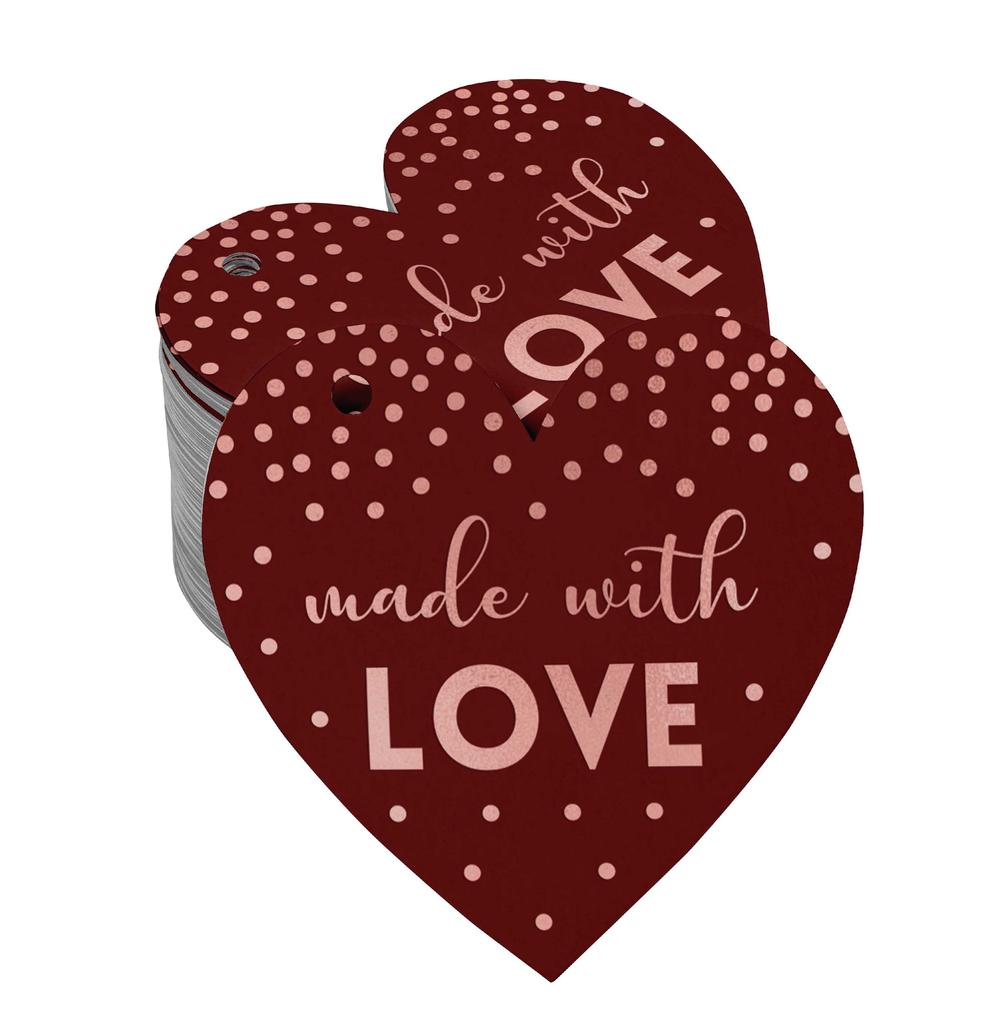 Inkdotpot Gold Foil Paper Hang Tags Made With Love Wedding Favor Tags 100