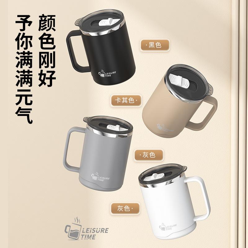 304 Stainless Steel Double-Layer Coffee Cup Milk Mouth Cup Creative Thermal Insulation Teacup Japanese Water Cup Gift