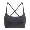 Solid Color Quick-Dry Low-Intensity Yoga U-Back Fitness Sports Bra Women Underwear Black IQ3374