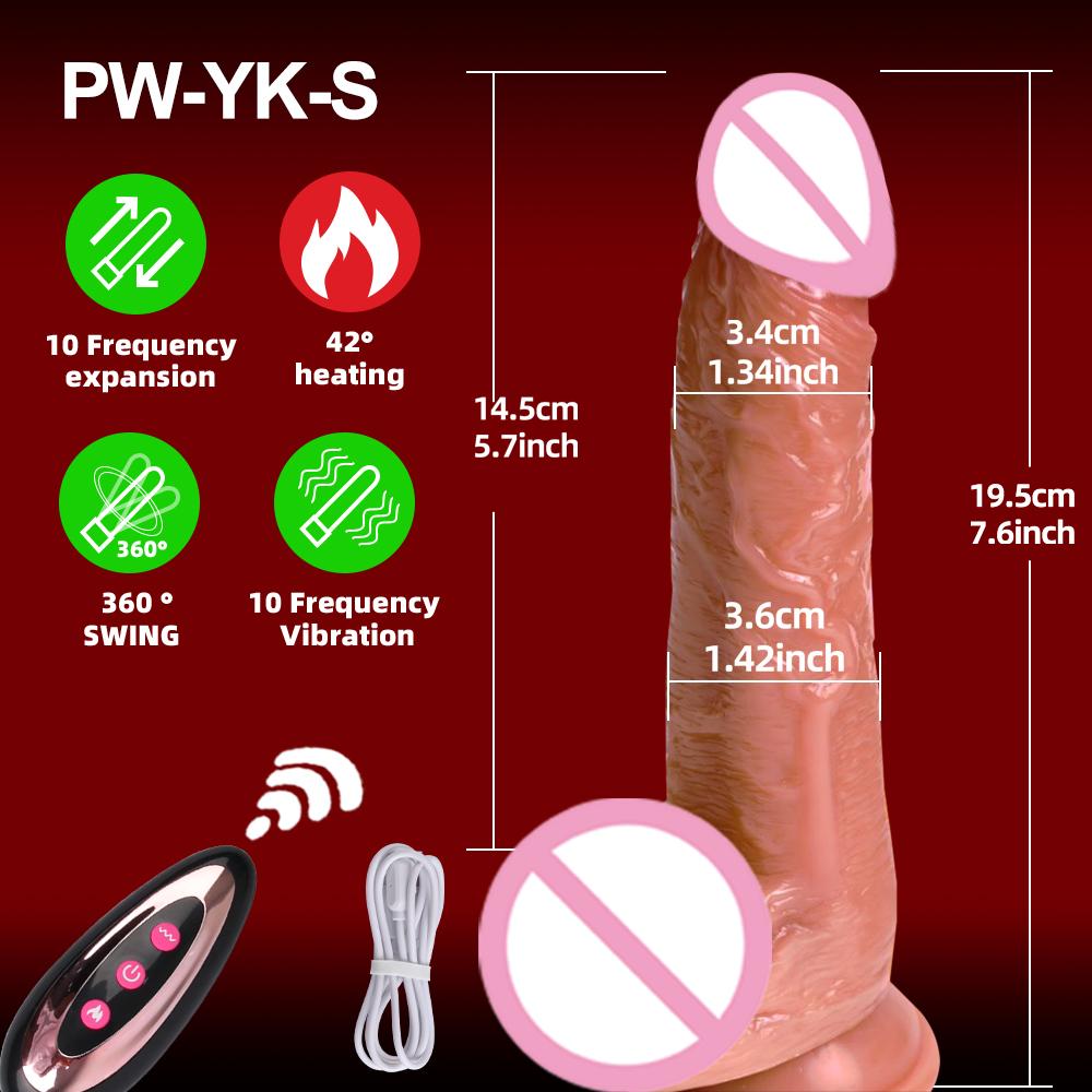 Super Big Dick 14.5 Inch Long Dildos For Women Automatic Telescopic Machine Sex Toys Large Realistic Penis Huge Dildo Vibrator