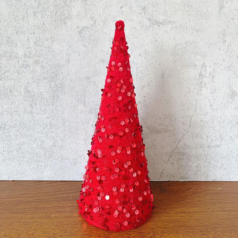 1PC Mini Glitter Tree Props Christmas Tree Ornaments Chirstmas Conical Party Sequins Home Decor