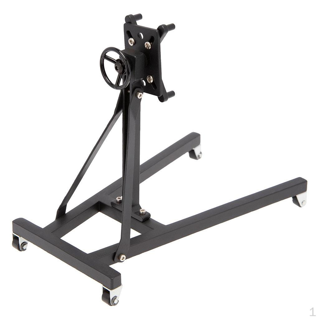 

Кронштейн, Обертовий Нержавіюча Сталь V8 Двигун Двигун Перекидний Кронштейн для Обслуговування Ремонту Стійки для SCX10 чорний