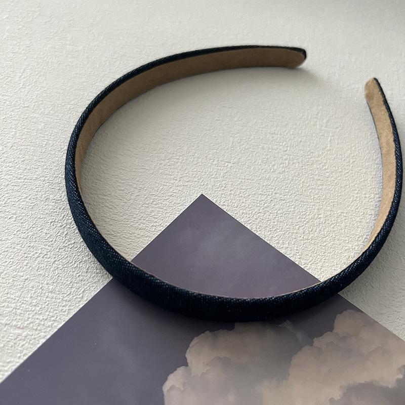 

1,5/2/3 см Модная женская и девичья джинсовая повязка на голову с губчатой подкладкой для повседневного ношения дамами