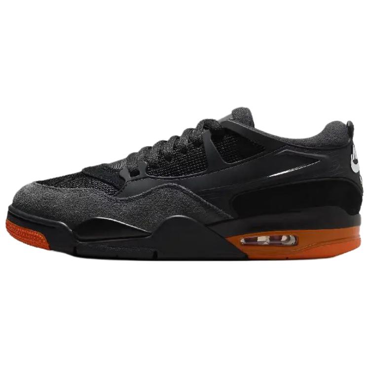 

Jordan Air Jordan 4 Slip Resistant Abrasion Resistant Low top Vintage Basketball Shoes Unisex Black HF8126-001 41