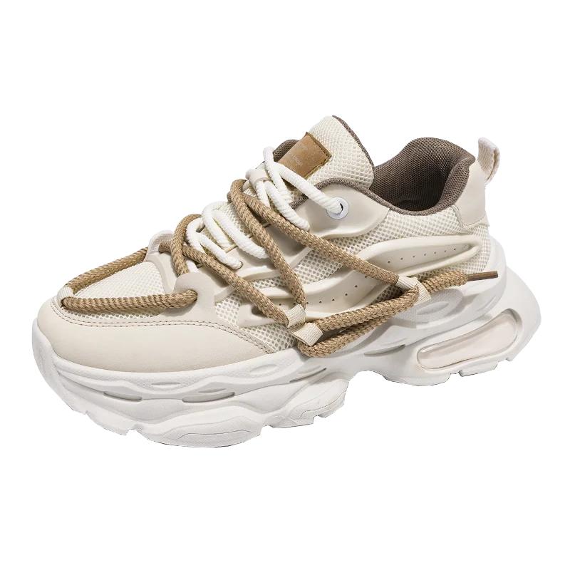 Unisex Summer Casual Sports Sneakers Breathable Mesh Fashion Men’s Shoes Platform Running Sport Light Male Vulcanize Man