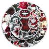 50 Sheets Rose Gothic Trendy Cartoon Style Stickers for Refrigerator & Suitcase
