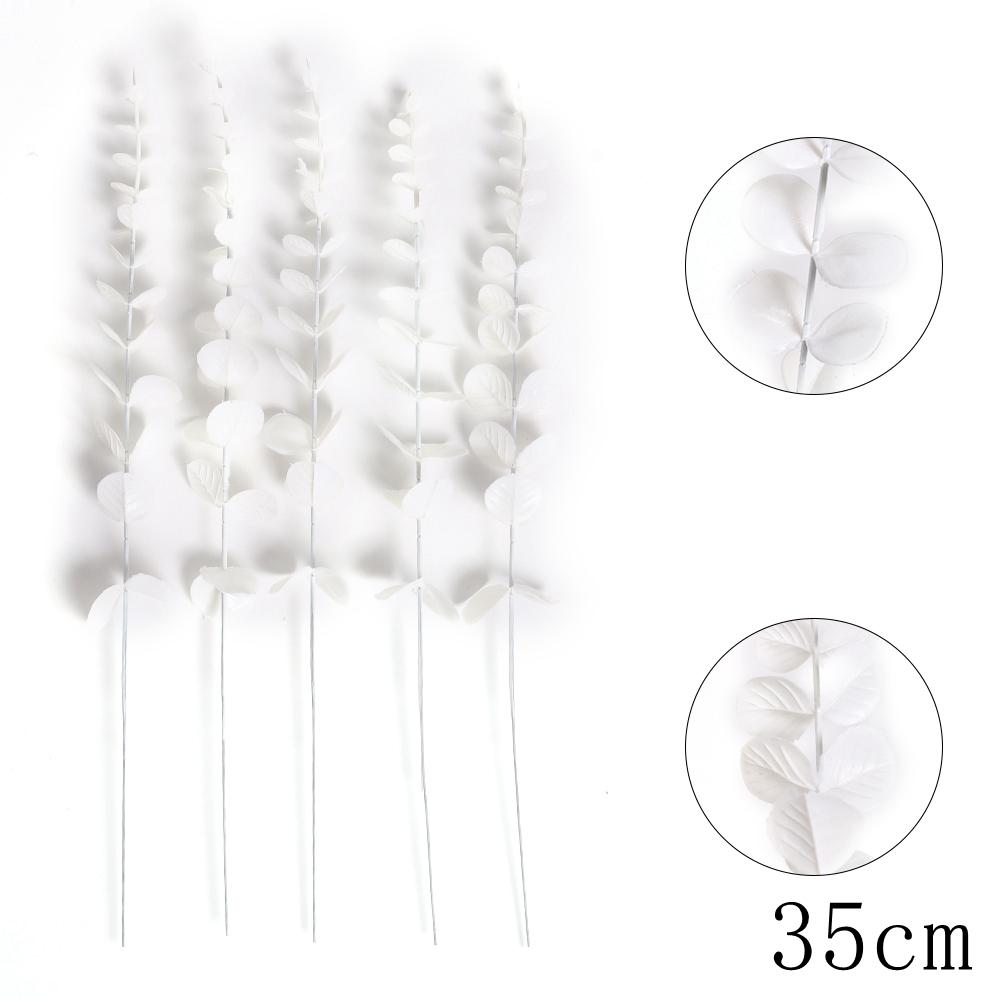 5/10Pcs Artificial Eucalyptus Leaves Green  Fake Plant for Wedding Decoration Garden Outdoor Home Decor Table Wreath Accessories