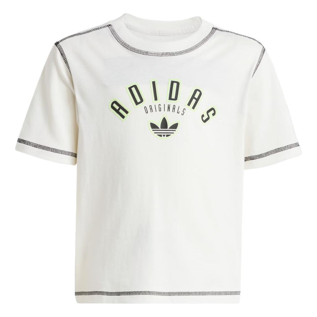 adidas Originals Casual Sportswear SHORT TEE SET 2 Piece Set White/Black Children Aged 3 7 Years Old JX5259