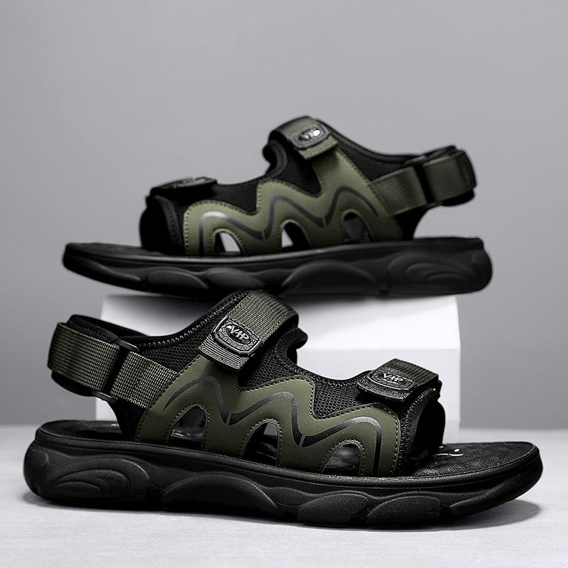 Fashion Fashion Mens Sandals Genuine Leather 2024 Summer Beach Slippers Male Non-Slip Soft Comfortable Outdoor Shoes High Quality Man