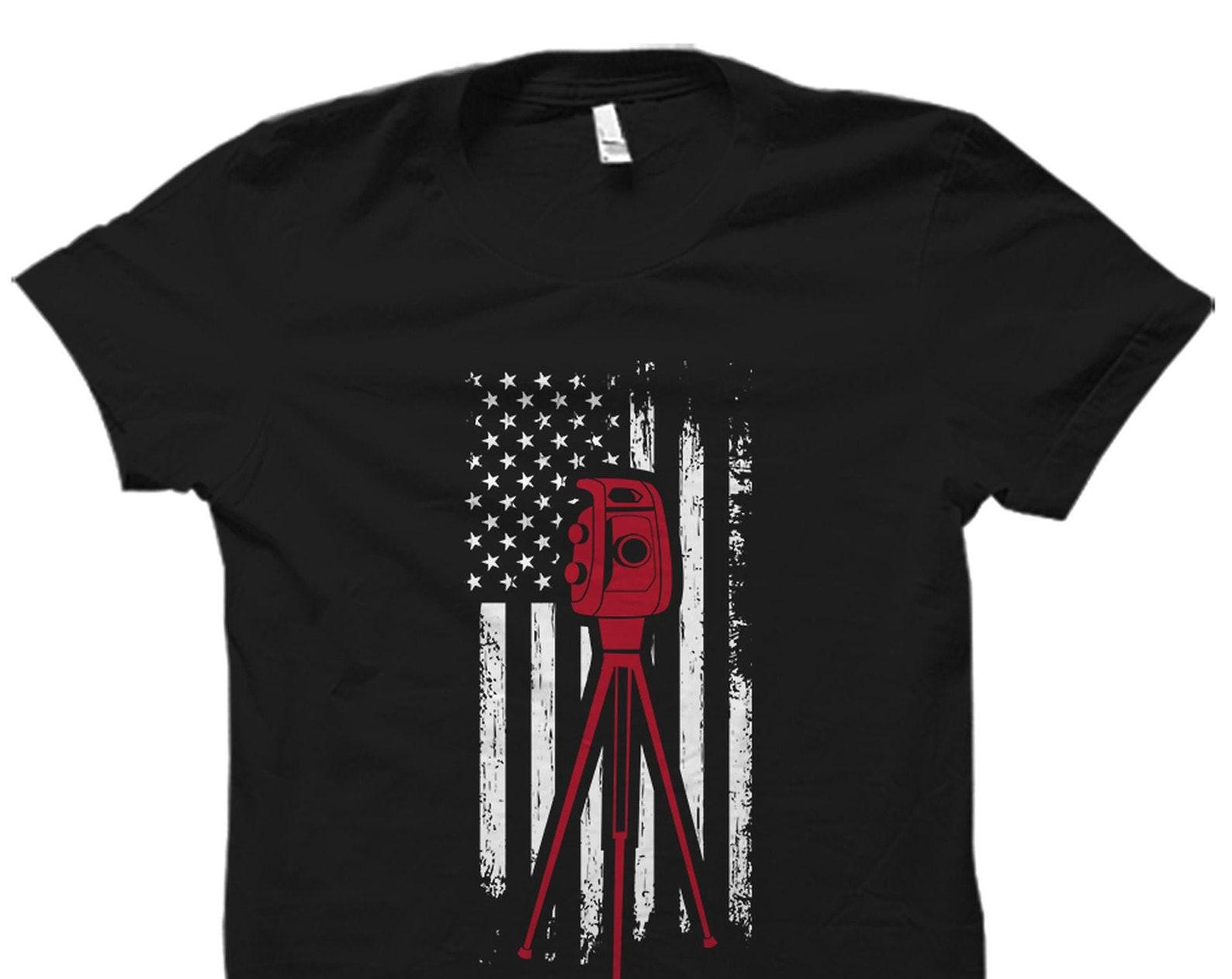 Surveyor Gift. Land Surveying Shirt. Land Surveying Gift. Land Surveyor Shirt. Surveying Shirt. Surveyor USA Flag #OS5782 S