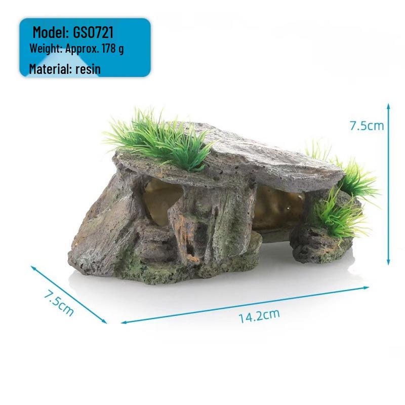 Sonn- und Kletterplattform für Reptilien: Schildkröte, Spinne, Hamster, Eidechse, Gecko, Schlangenversteck & Futterornament.