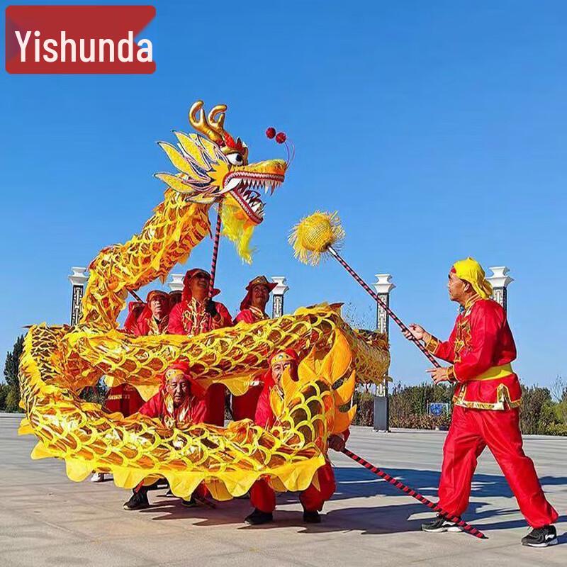 Yishunda Adult Bronzing Dragon Dance Prop Set