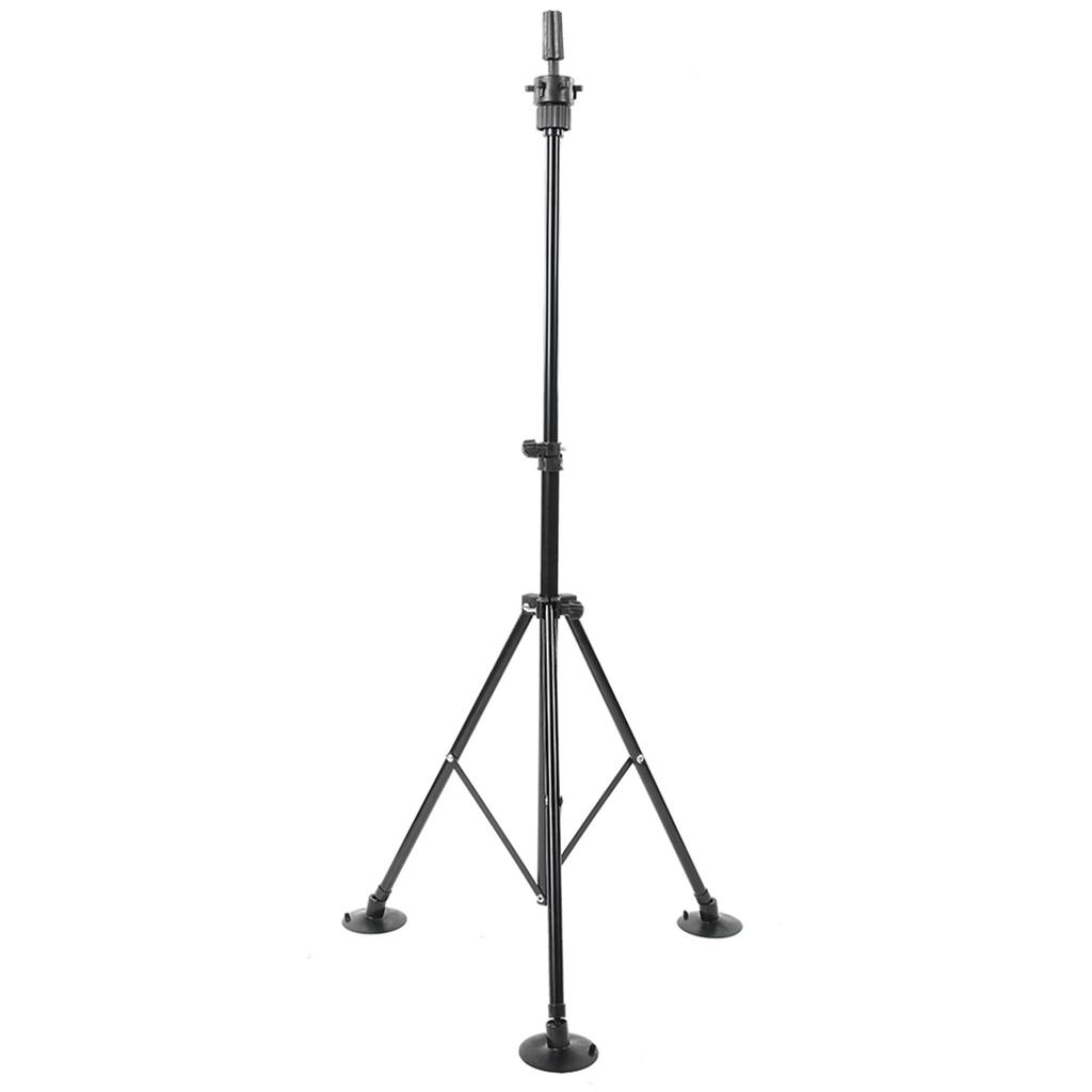 Wig Head Stand Mannequin Tripod Adjustable Hairdressing False Head Mold Stand BracketBlack