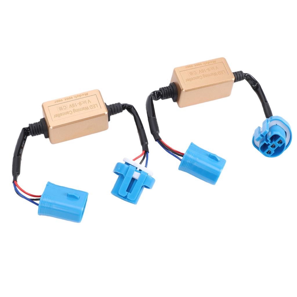 2pcs 9007 9004 LED Headlight Decoder 9 16V LED Bulb Anti Flicker Canceller Decoder Replacement for GM Vehicles
