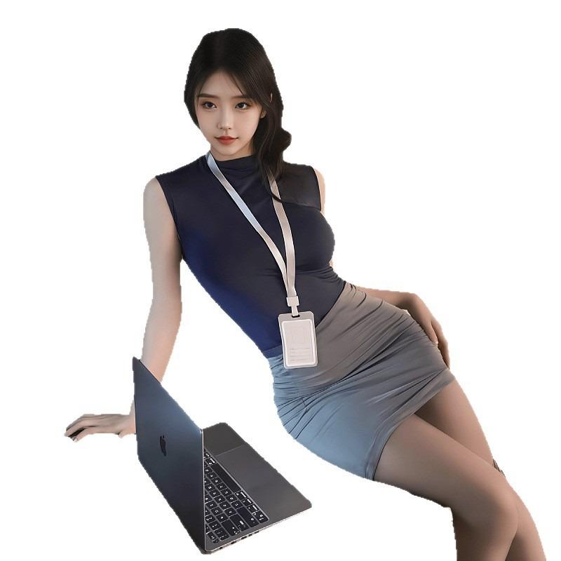 Flower month astringent erotic underwear pure secretary hip skirt flight attendant uniform free qn erotic underwear fun female abstinence