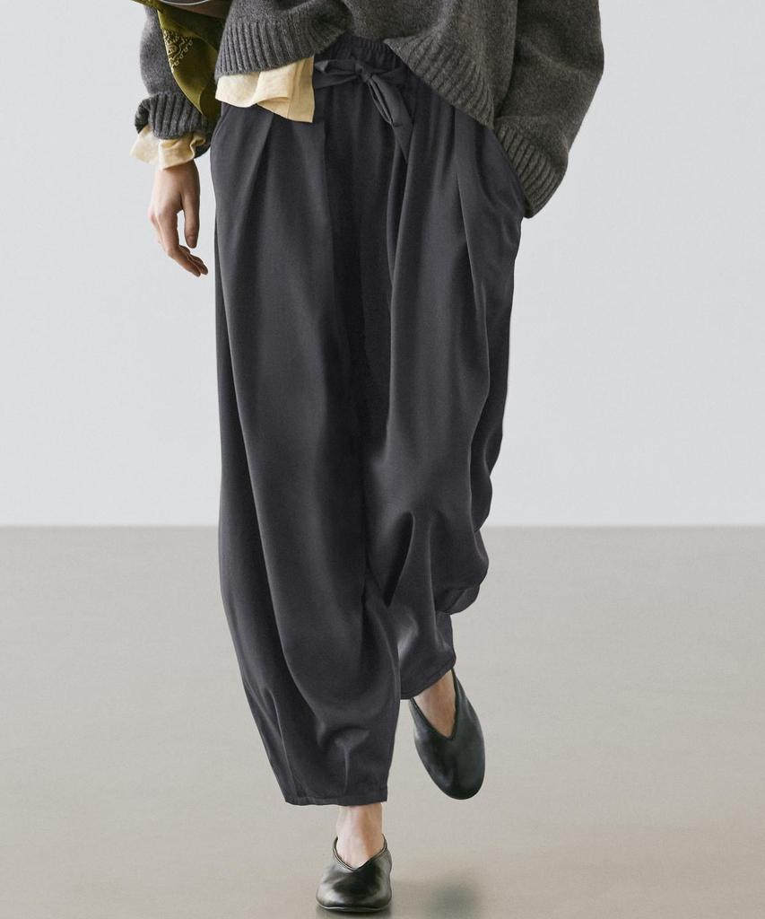Masimodutti Pleated Detail Wide Leg Volume Pants