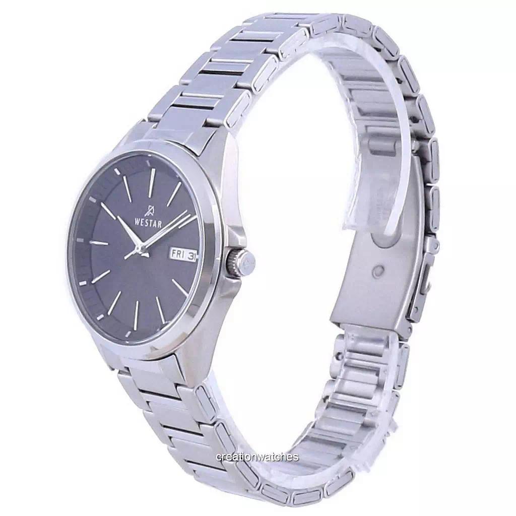 Westar Black Dial Stainless Steel Quartz 40212 STN 103 Womens Watch