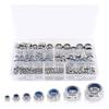 250Pcs Stainless Steel Lock Nut Locknuts Assortment Kits 3/4/5/6/8/10/12mm Nylon Lock Nut Hardware Easy To Use