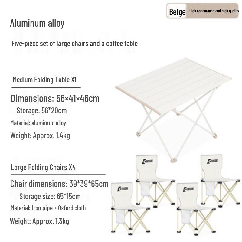 OEING Outdoor Folding Camping Picnic Table Set