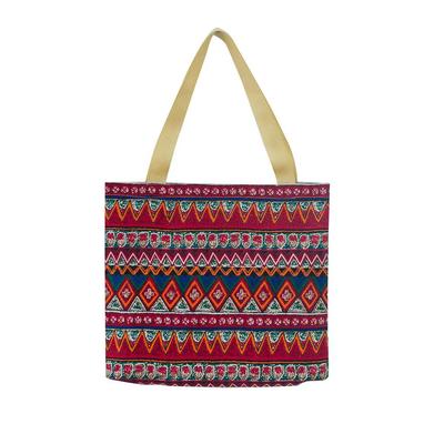 Women Plaid Stripe Flower Print Shoulder Bags Printing Casual Shopping Tote Student Handbags