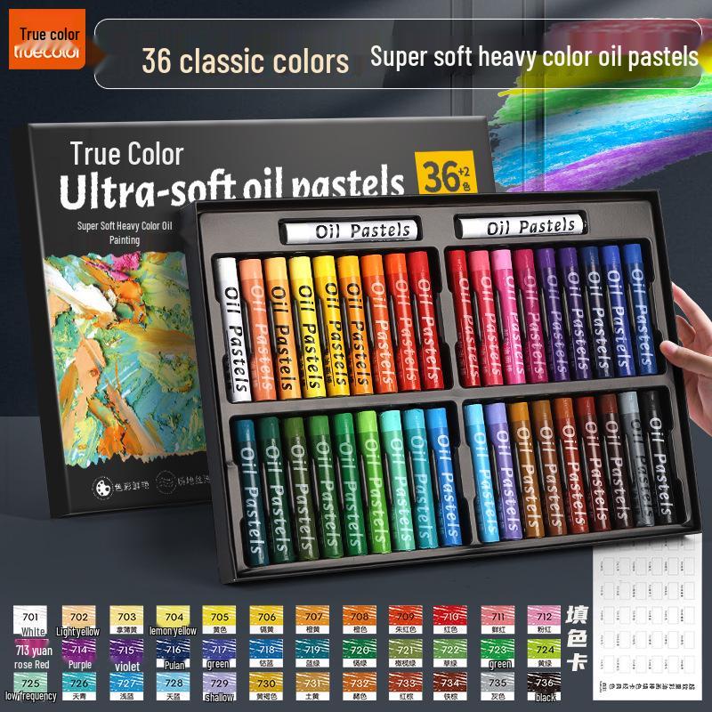 True Color Macaron Oil Pastels: Professional-Grade, Smooth, Super Soft Crayons