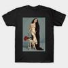 Men Black Print T-shirt 2 No-Cut Transfer Paper Print Cotton Tshirt