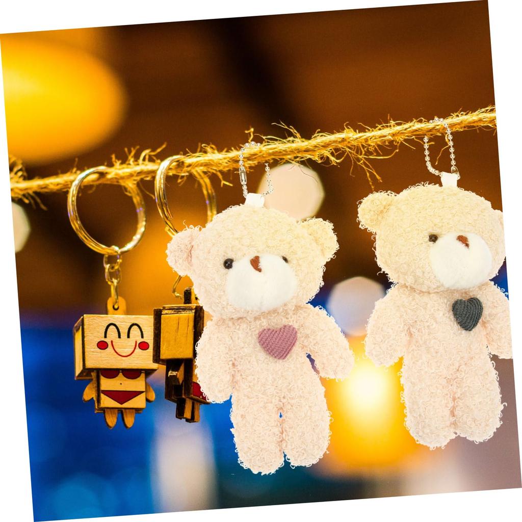 Toyvian Keychain Bear Cute Bear Keychain Bear Small Key Chain Bear Stylish Cute Keychain Pendant Bag Charm Bag Accessory Decoration Birthday Wedding