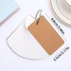 50Sheets Unlined Index Cards with Binder Rings Revision Card Punched Note Card Unruled Study Card Flashcard for Learning