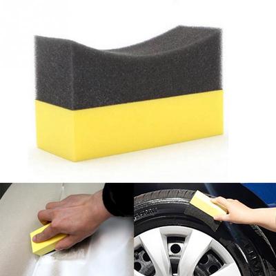 Auto U-Shape Tire Wax Polishing Compound Sponge Tyre Cleaning Sponge ARC Edge Sponge