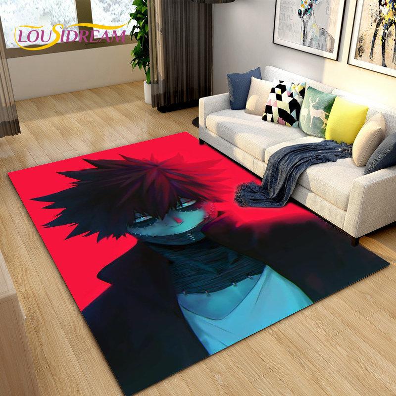 My Hero Academia, Japan Anime Area Koberec,Koberec Koberec do obývacího pokoje Ložnice Pohovka Dekorace rohožky, Protiskluzová podložka pro děti na hraní