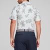 Puma Floral Print Casual Short Sleeve Polo Shirt Men Tops White 538753-02