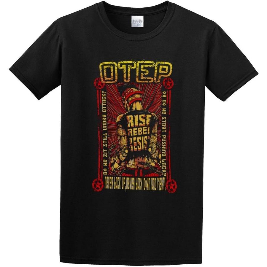 Mpxlsii Мужская футболка с графическим принтом Otep Never Back Down Мужские футболки Черный XXXXXL разноцветный