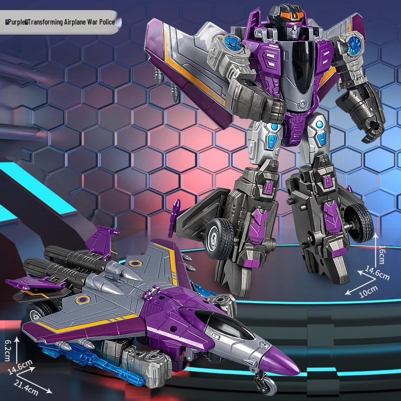 Kids' Transforming Military Tank and Airplane Robot Toy Set