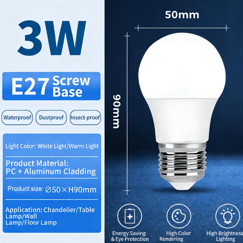 LED Bulb E27 Bulb LED Lighting Screw Bulb Energy-saving Bulb Suitable For Home Foyer Decoration