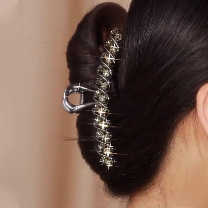 

Элегантная сверкающая заколка-краб для волос с бриллиантами - Шикарный аксессуар для женщин