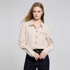 Women's Polo Collar Long-Sleeve Corduroy Shirt