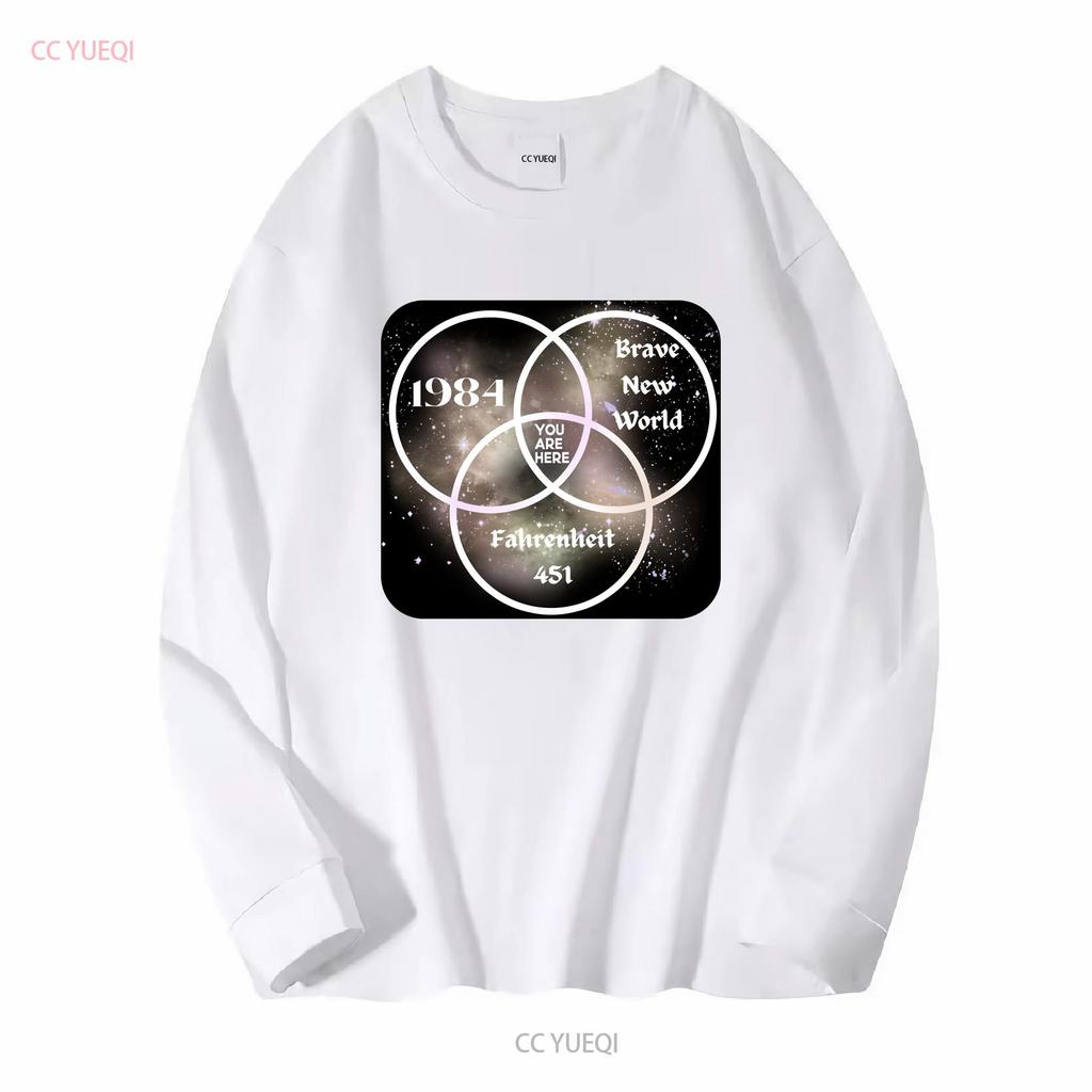 NEUES LIMITIERTES 1984 Brave World You Are Here Dystopie T-Shirt lang- oder kurzärmelig vintage gewaschen Herrenmode Streetwear