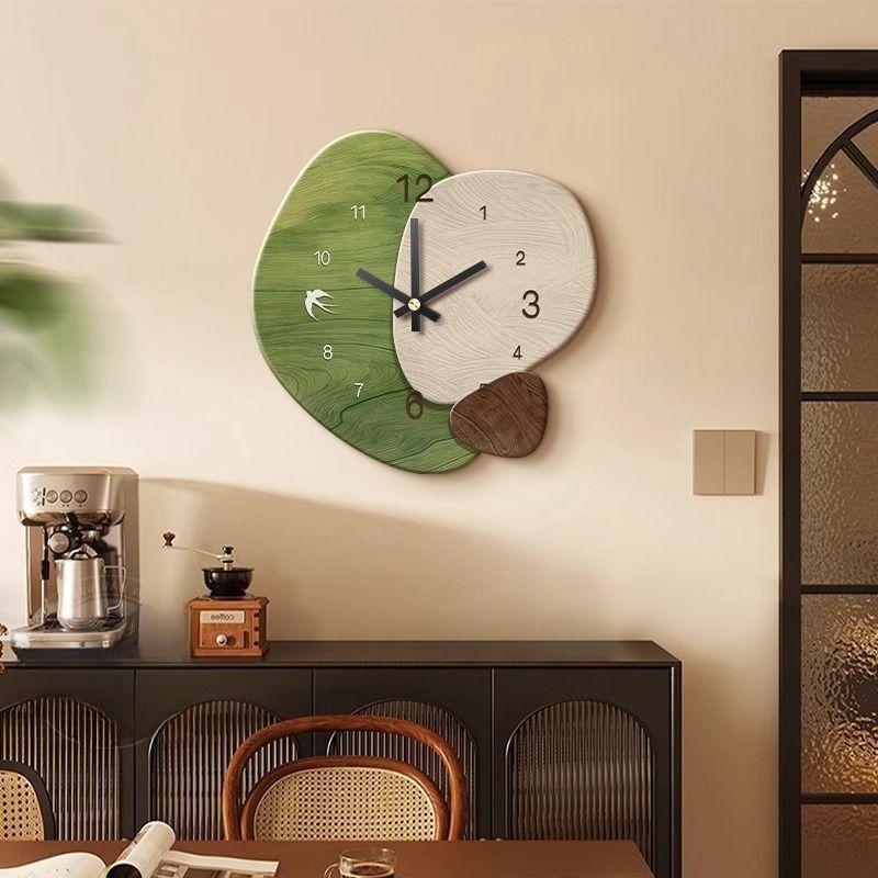 2025 New Decorative Painting Clock Antique Dining Living Room Wall Hanging Clocks Watch Home Decoration