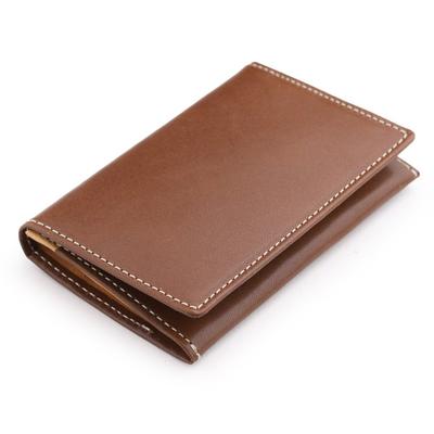 Made In Japan Tochigi Leather Cowhide Business Card Holder Chocolate [Abies]