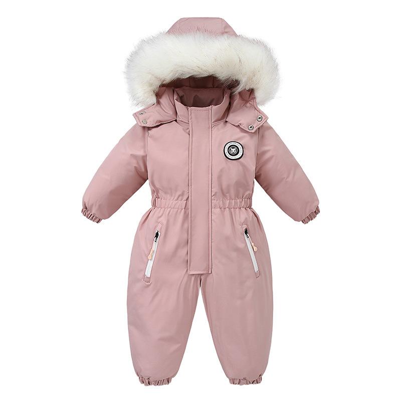 Winter Baby Skianzug Plus Baby Overall Jungen Overalls Warme Kinderkleidung Wasserdichte Kinderkleidung Set 1-4Y