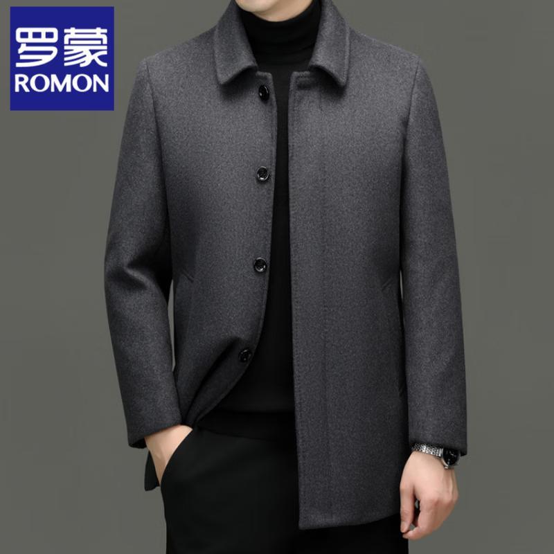 Romon Men s Wool Blend Winter Jacket 6XL
