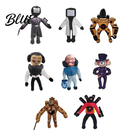 Playful Plush Doll TV Man Toy PP Cotton Fully Filled Speakerman Stuffed Plushie Collectible Gifts for Kids Fans Halloween Decoration Christmas