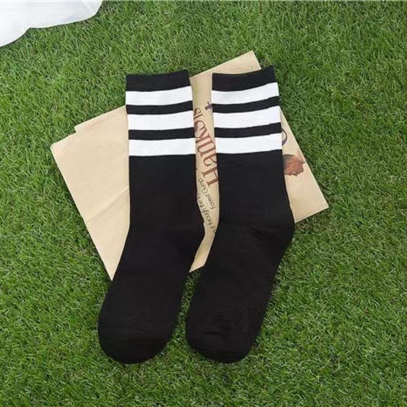 New Men/Women 3 Three Stripes Cotton Socks Retro Old School Skate Long Short White Black Winter Cool